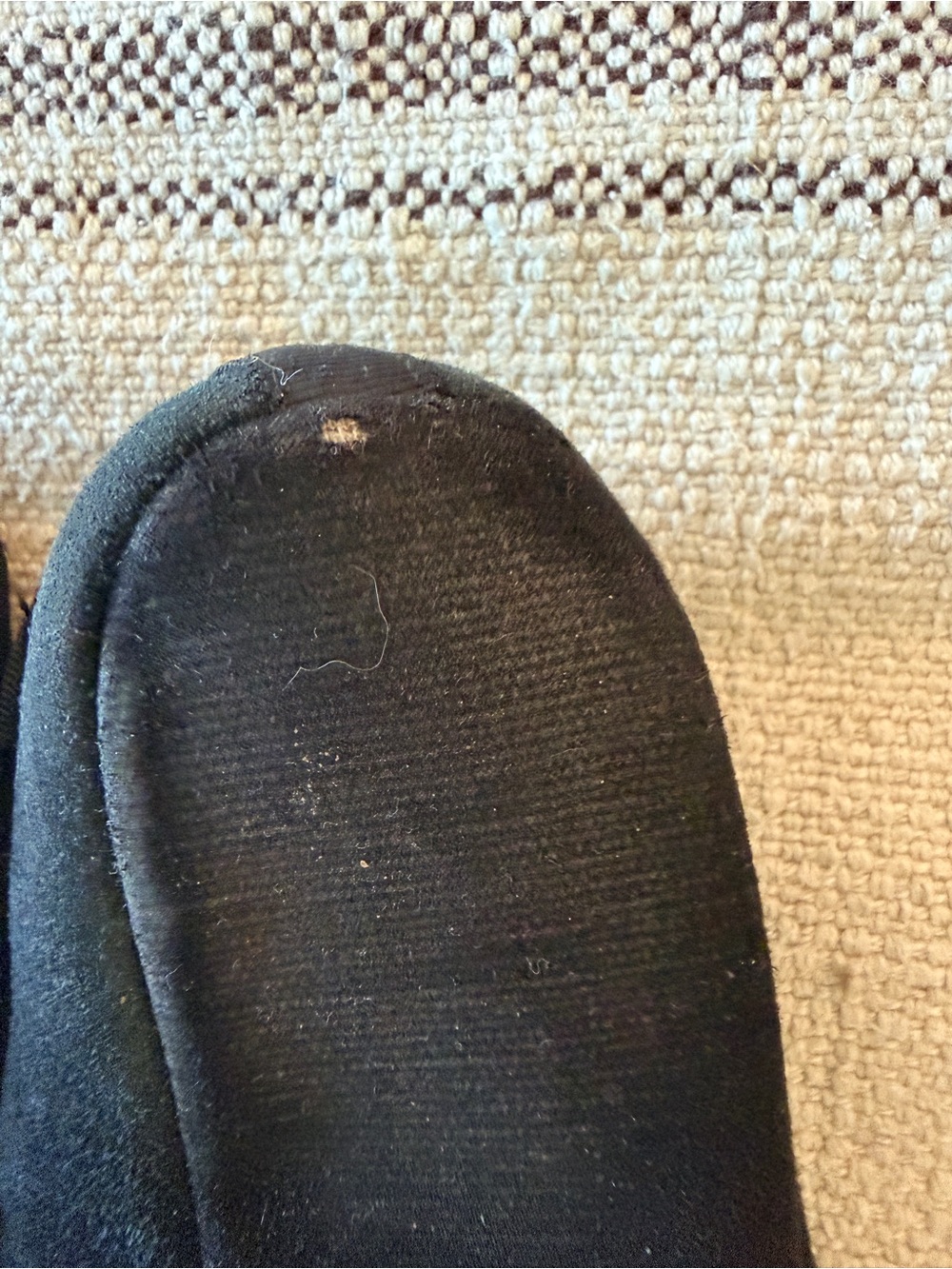 Kate Spade, Black Fuzzy Cat Face Slippers with Gold Accents, Black/Gold, 9 - Picture 6 of 13
